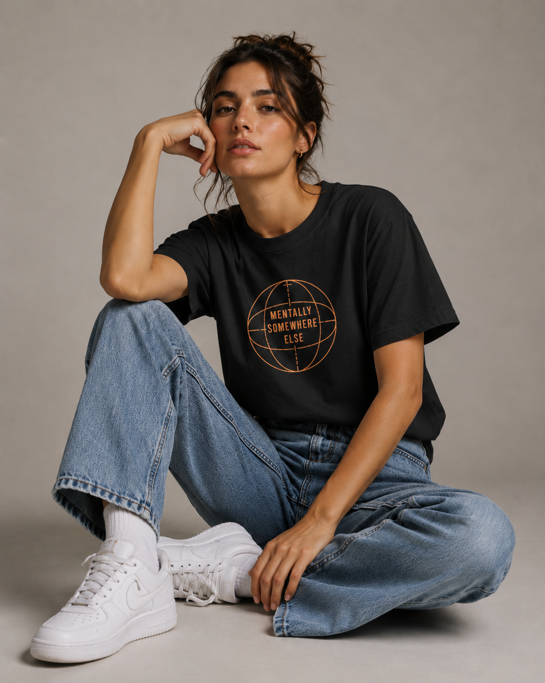 Mentally Somewhere Else Oversized Tee